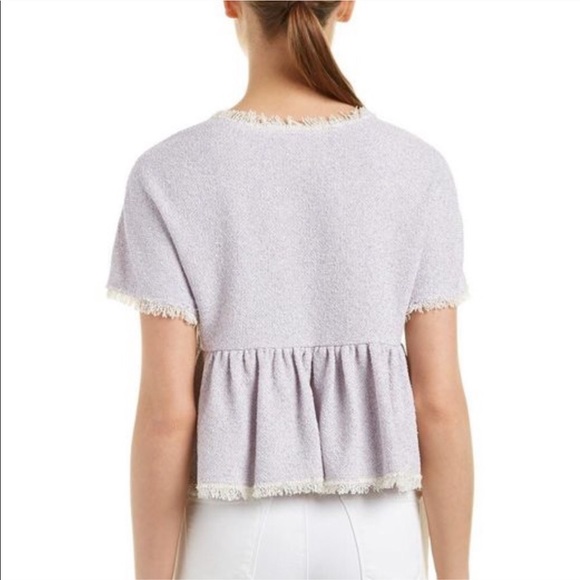 Rebecca Taylor Tweed Peplum Top - Picture 2 of 7